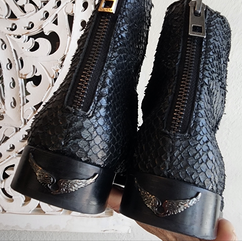ZADIG & VOLTAIRE LEATHER ANKLE BOOTS WOMENS SIZE 38 - Picture 14 of 15